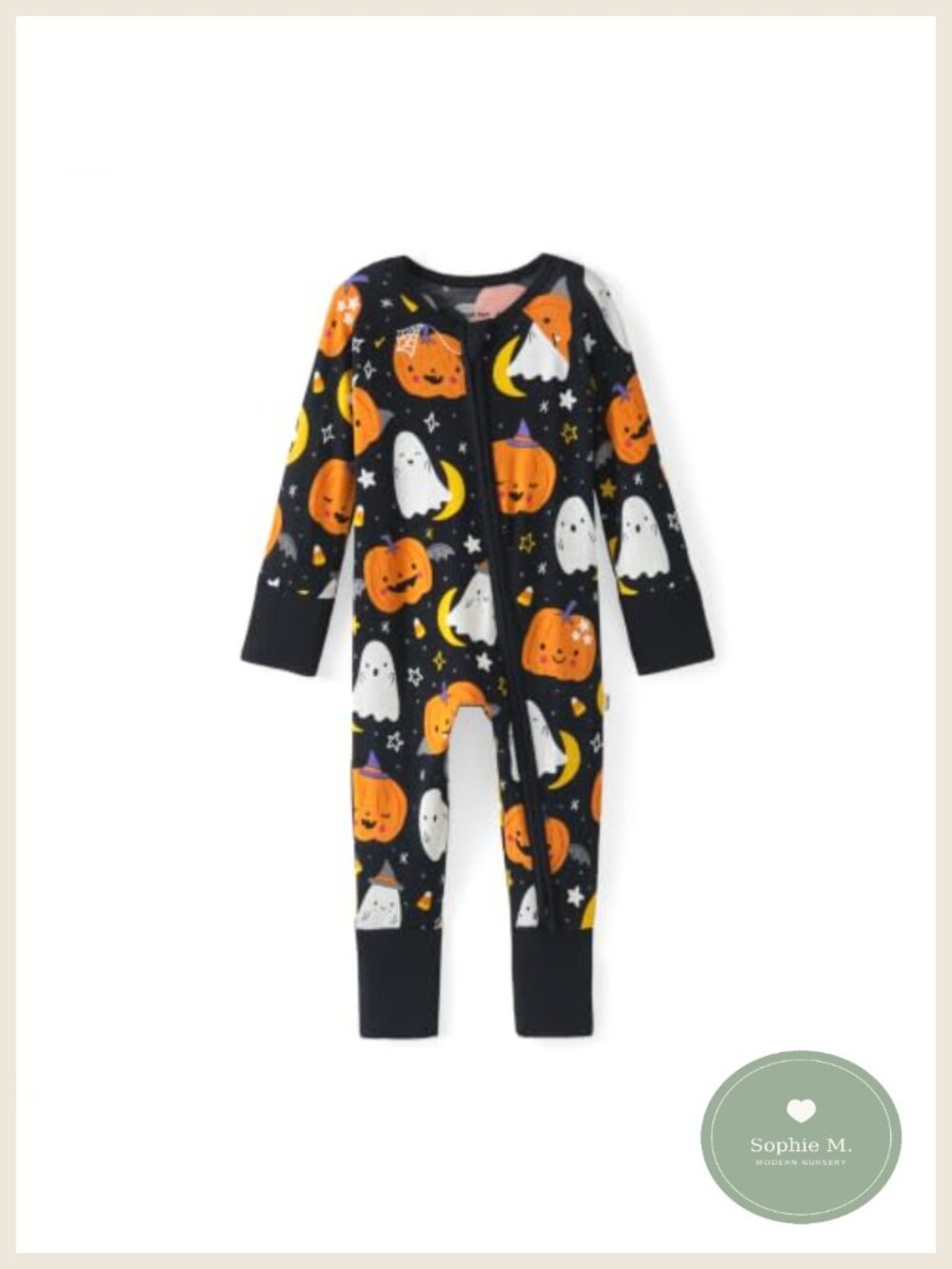 Bamboo Viscose Baby Pajamas Sleeper 2-Way Zipper Fold-Over Mittens Foot Cuffs